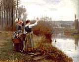 Hailing the Ferry by Daniel Ridgway Knight